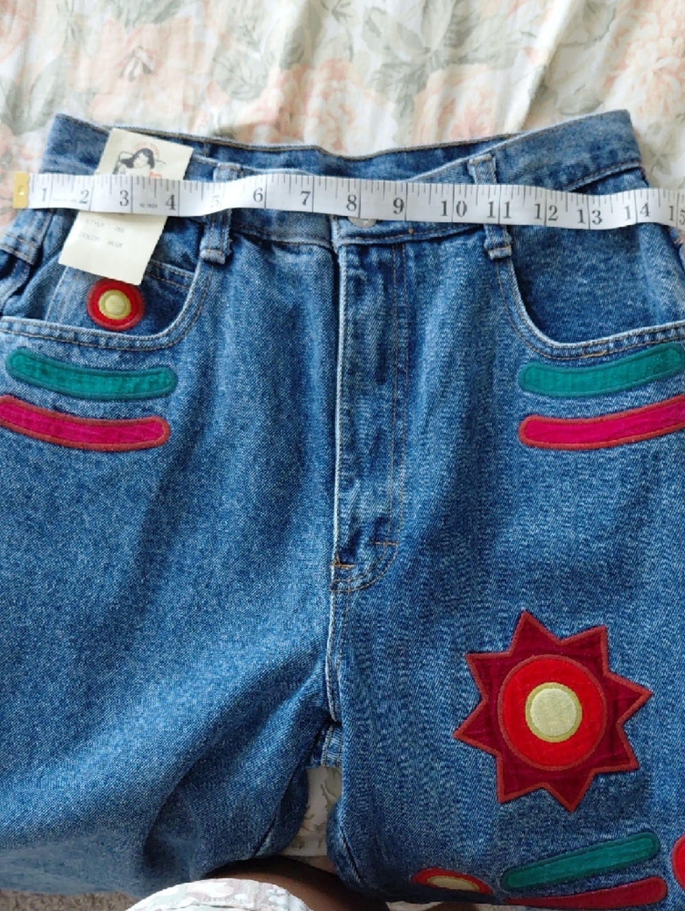 Boom Boom Embroidered Patch Jeans - Picture 7 of 8